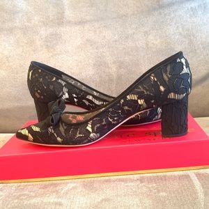 Kate Spade Madelaine Too black block heels
